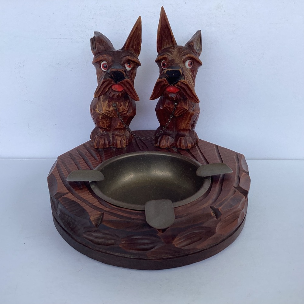 Vintage Black Forest Scottie Dog Ashtray